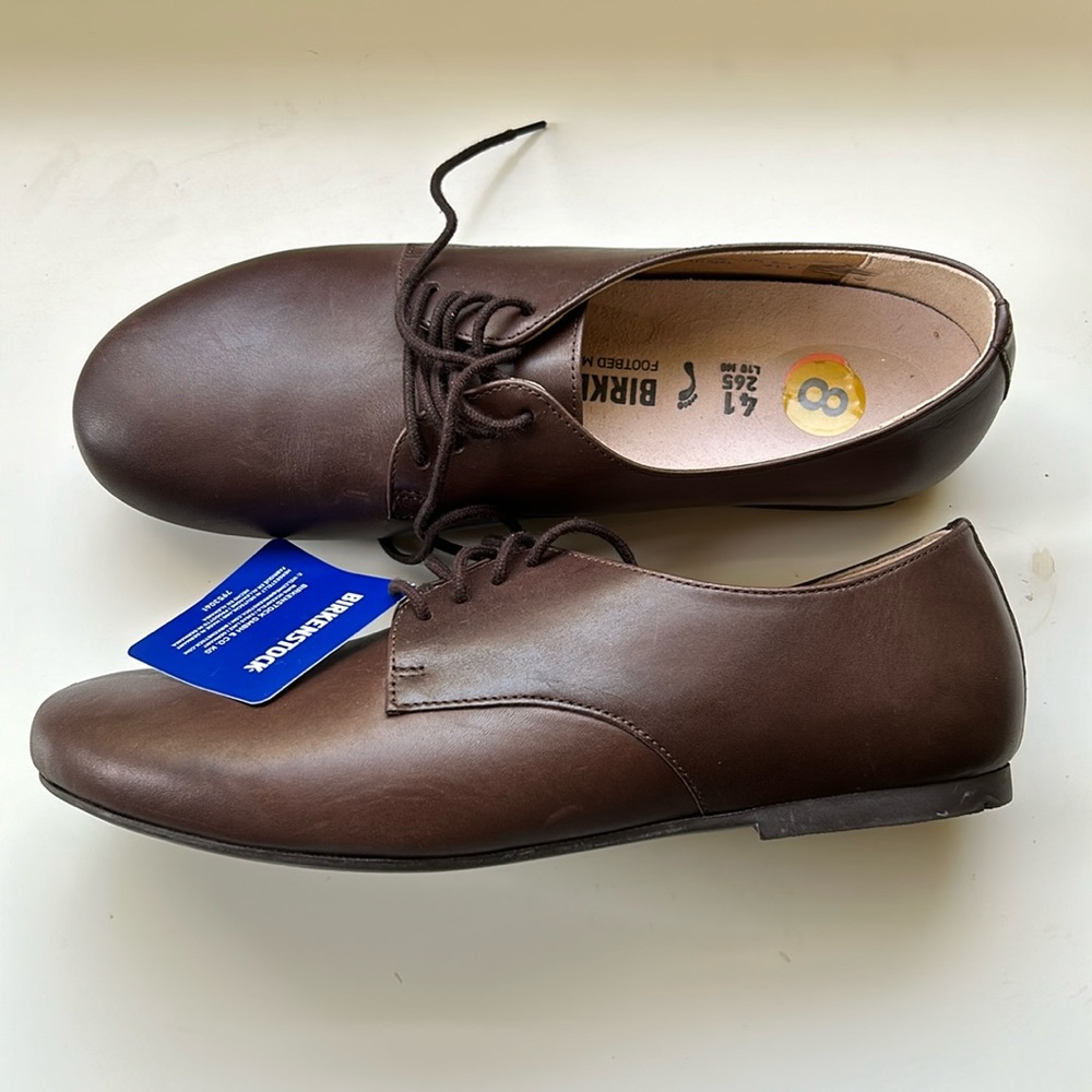 Birkenstock brown leather shoes